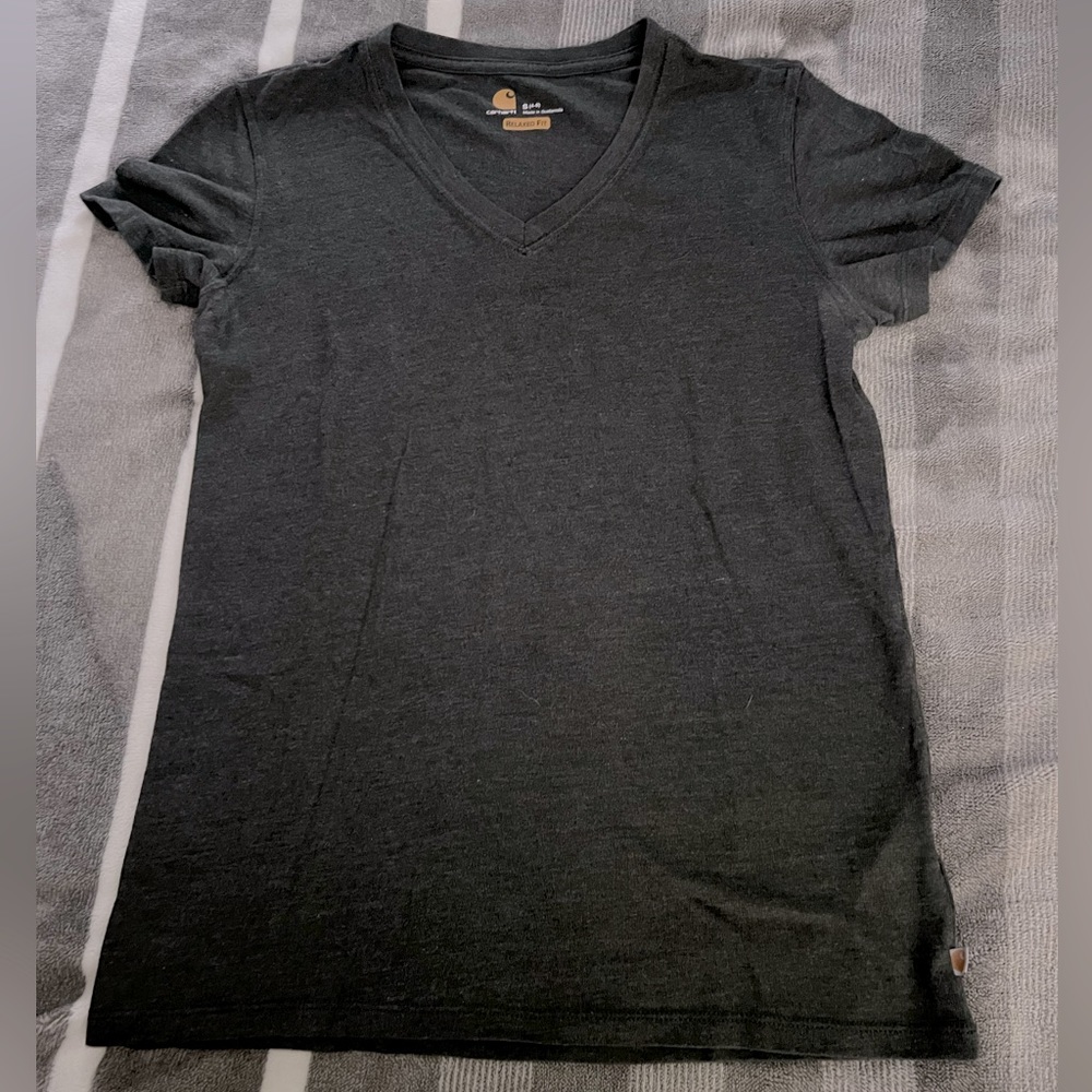 Carhartt V Neck Tee Shirt Size S - Loose Fit